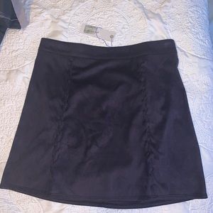 Navy suede mini skirt NWT